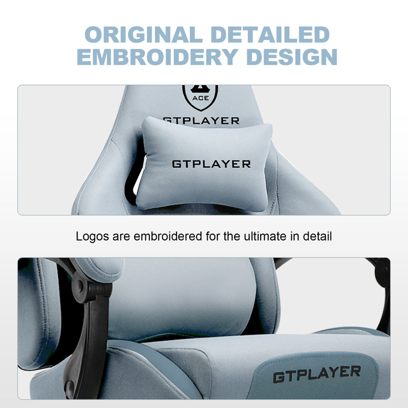 GTPLAYER Adjustable Swiveling PC & Racing Game Chair, Grey