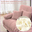 Canapé modulaire surdimensionné en U avec 2 repose-pieds pour salon | Rose | Chenille