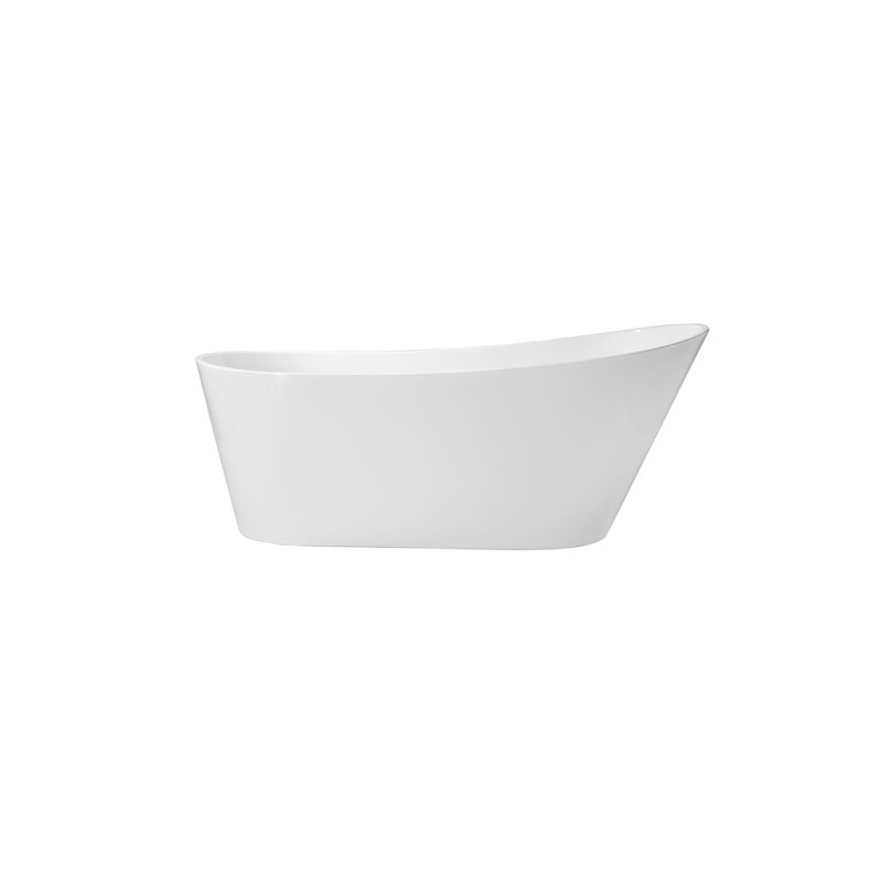 Samari Baignoire autoportante au fini blanc brillant, Blanc