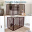Barrière intérieure pliante pour chien à 3 panneaux pour escaliers ou portes 54x32 pouces Barrière de sécurité pour animaux de compagnie extensible pour chien et chat-33893610-33893613