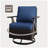 R-Shaped Rattan Armrest Swivel Rocker Chairs-1773075712