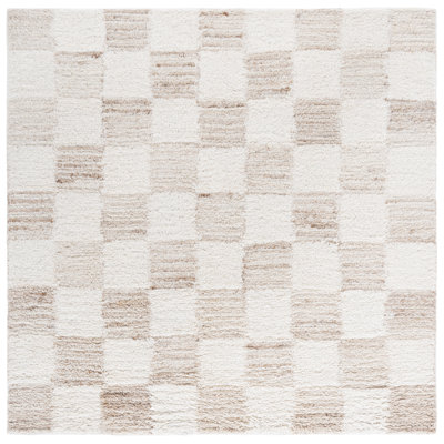 Vermont Hand Tufted Wool Pile Checkered Rug