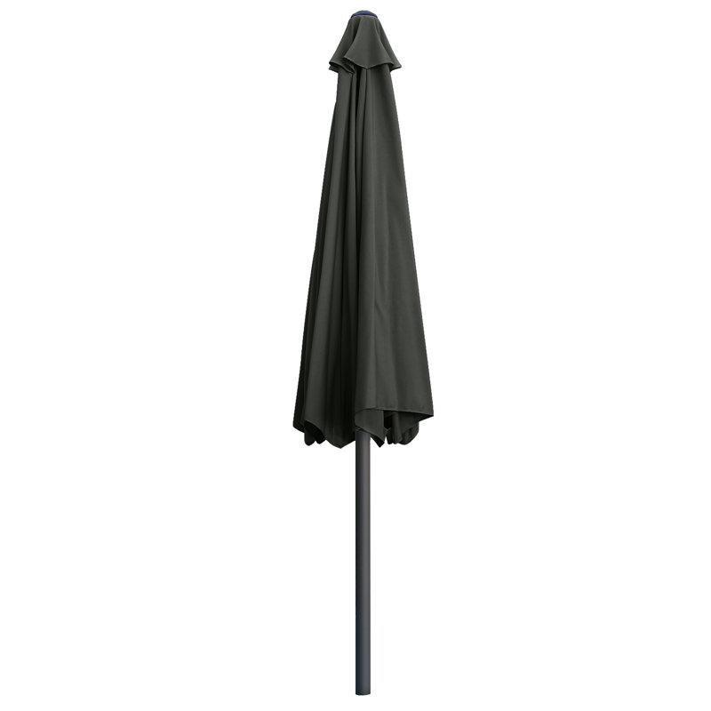Parasol de marché Miqdad, Gris foncé, H 108 po x l 106,3 po x P 106 po
