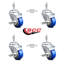 Ensemble de roulettes à tige filetée pivotante 3,5 po 3,5 mm avec frein-101313514