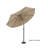 Kelton 10' W Crank Lift Auto-Tilt Patio Umbrella -925197247
