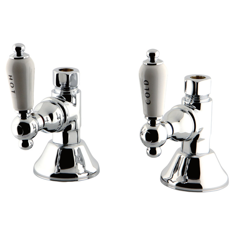 Soupape d'arrêt droite 1/4 "FIP x 1/2" Kingston, Chrome