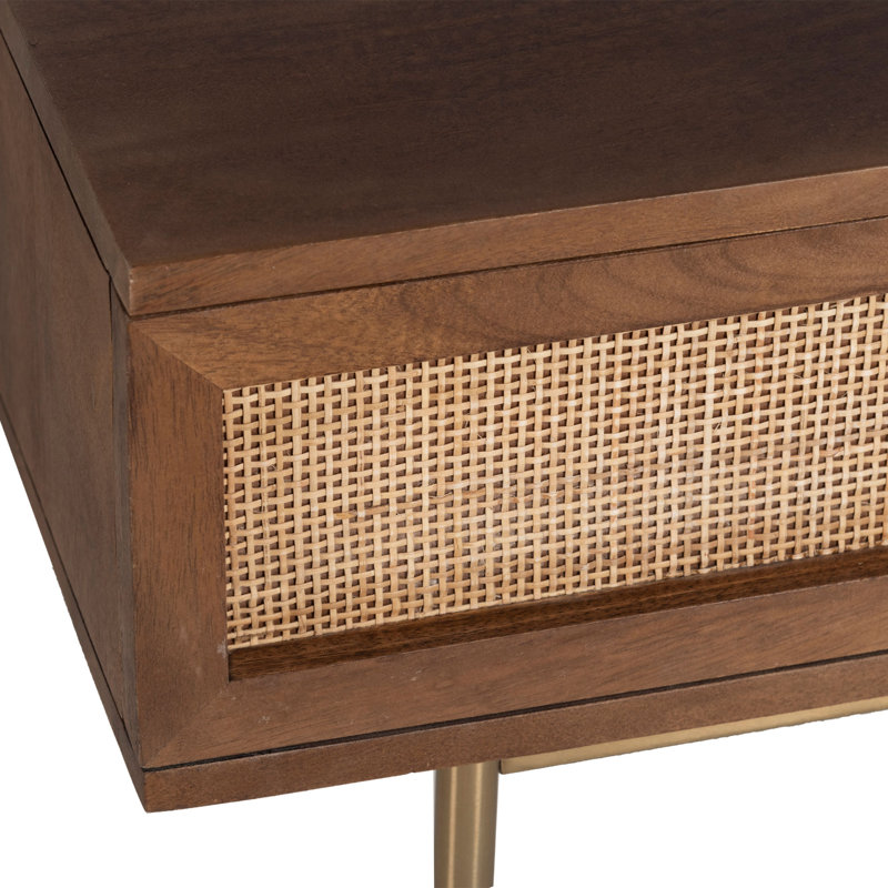Bridewell 4 Legs Coffee Table with Storage, Brown