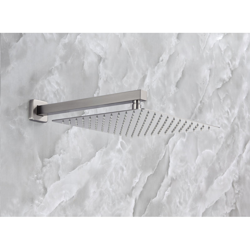 Pomme de douche fixe Rain, Nickel brossé