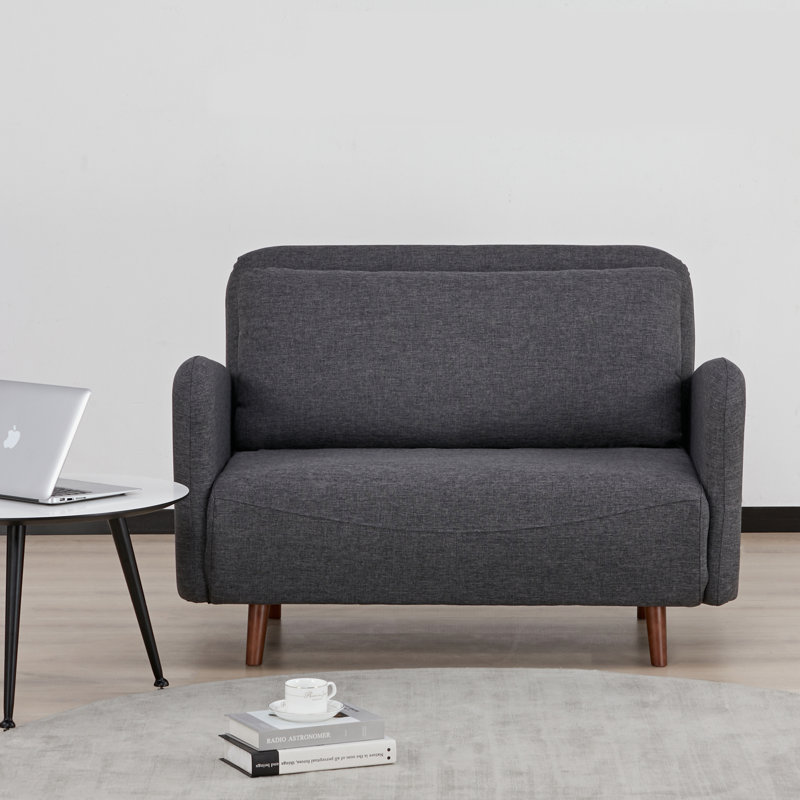 Fauteuil convertible et demi Ashriya, Polyester gris