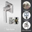 Poignées de porte intérieures, poignées de porte intérieures, poignée de porte en nickel avec levier réversible, serrures de porte à clé identiques pour chambre à coucher, serrures de porte robustes, nickel satiné-126662600-127419124