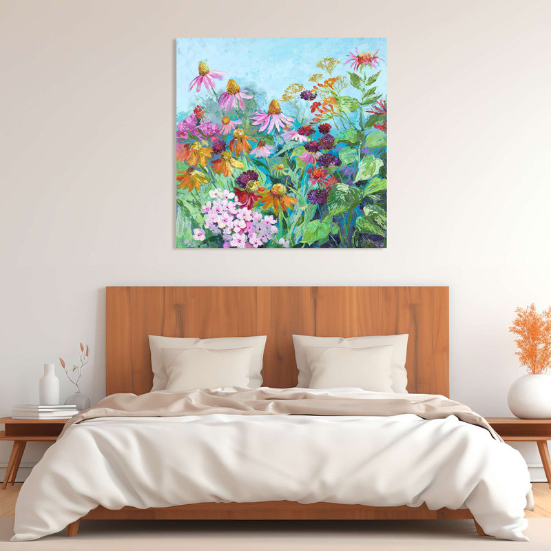 Floral Painting: Wild And Wonderful I by Nel Whatmore - Wrapped Canvas Print, 90cm H x 90cm W