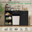 Armoire à déchets coulissante 26 gallons avec tablette et tiroir réglables-130405896-130405900