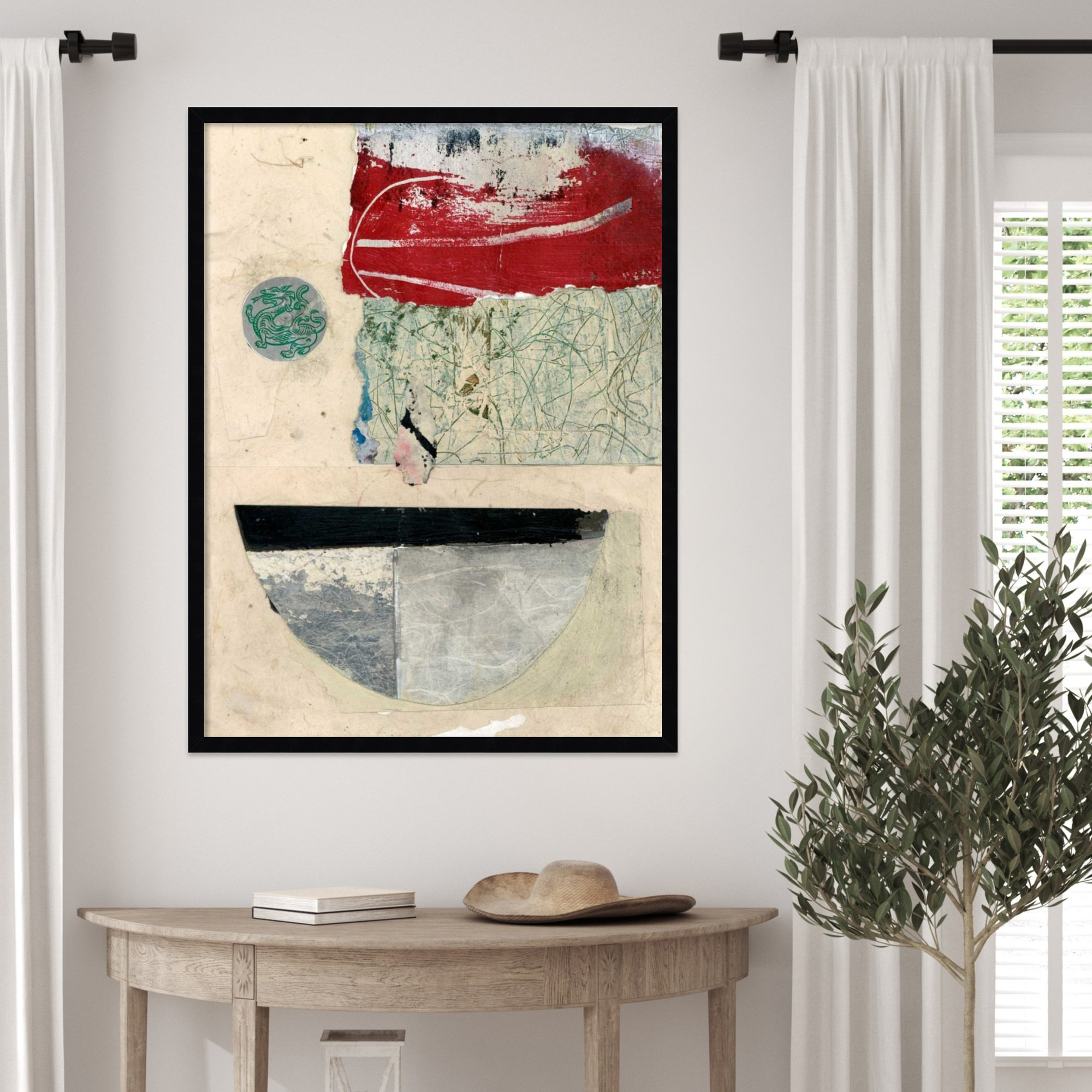 Natural Elements II by Fresno Wood Framed Wall Art Print, 33" H x 25" W, Black