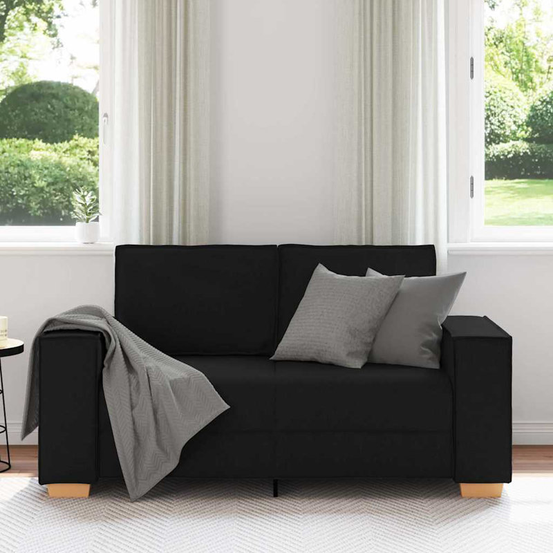 Canapé noir 47,2 po vidaXL, 33.1" H × 63" W × 30.7" D, Noir