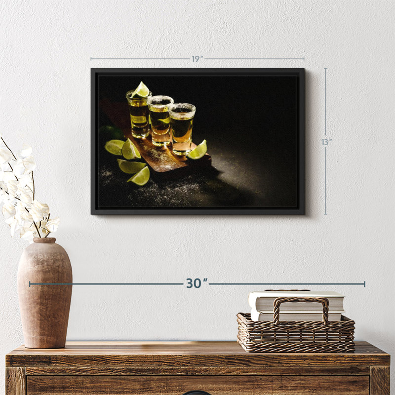 Téquila Shots, reproduction sur toile, H 13 po x l 19 po