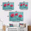Ensemble d'ornements cyan Harmony Of Rose-844661668-844661676-844661715
