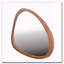 Miroir en bois massif 45 po Miroir mural asymétrique avec cadre en bois et miroir de grande taille