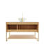 Dessus de meuble-lavabo autoportant en bois naturel de 48 po Carrara