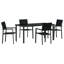 4 Piece Garden Dining Set Black