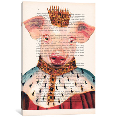 « rétro paper series : king porc », reproduction d’impression sur toile