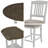 Foldable Leaf Solid Wood Dining Table with Storage, 5-Person Set with Chairs for Small Spaces