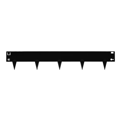 Black Powder Coated Galvanized Steel Spiked Landscape Edging