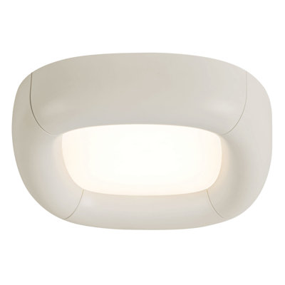 Folio 15-in Black dimmable LED Flush Mount