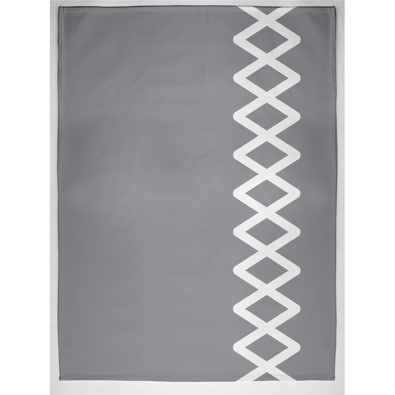 Elzo Plain Weave / Muslin Throw Blanket, Grey