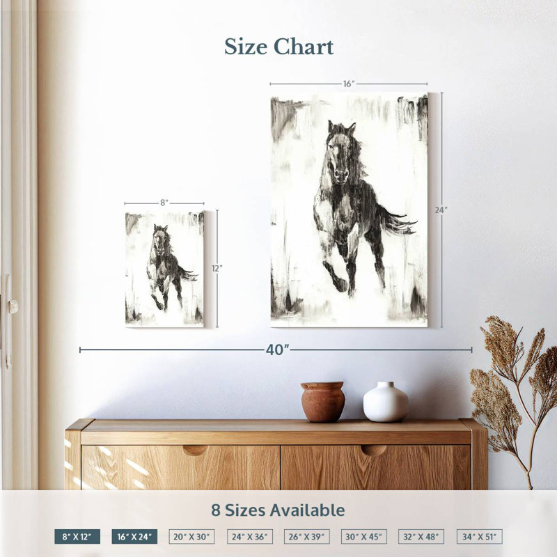 Brampt Rustic Black Stallion II, 12" H x 8" W