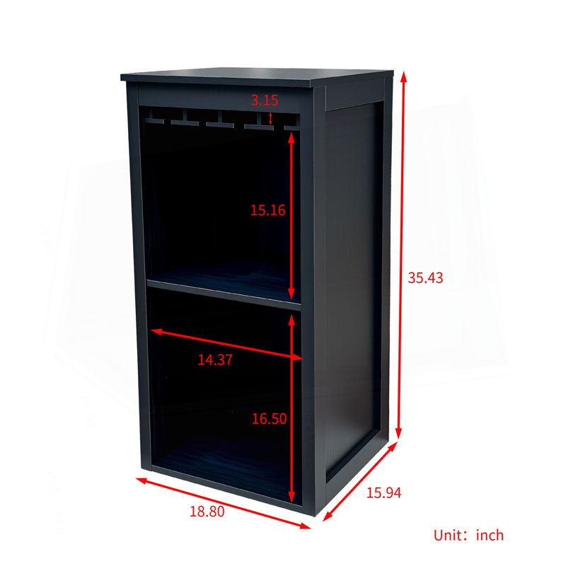 Armoire à vin avec tablettes de rangement et huche pour la salle à manger