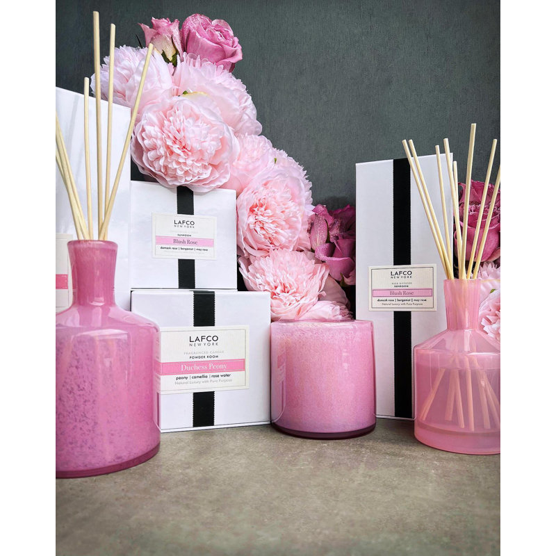 House & Home Reed Diffuser, 5.5" H x 3" W x 3" D, Gray, Champagne