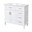 Meuble-lavabo moderne avec lavabo en céramique / portes / 5 tiroirs pour rangement / meuble-lavabo-113435707