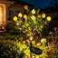 Ensemble de 24 lumières à piquets de jardin solaires 24 po, lumières DEL jaunes pour jardin, pelouse et allée
