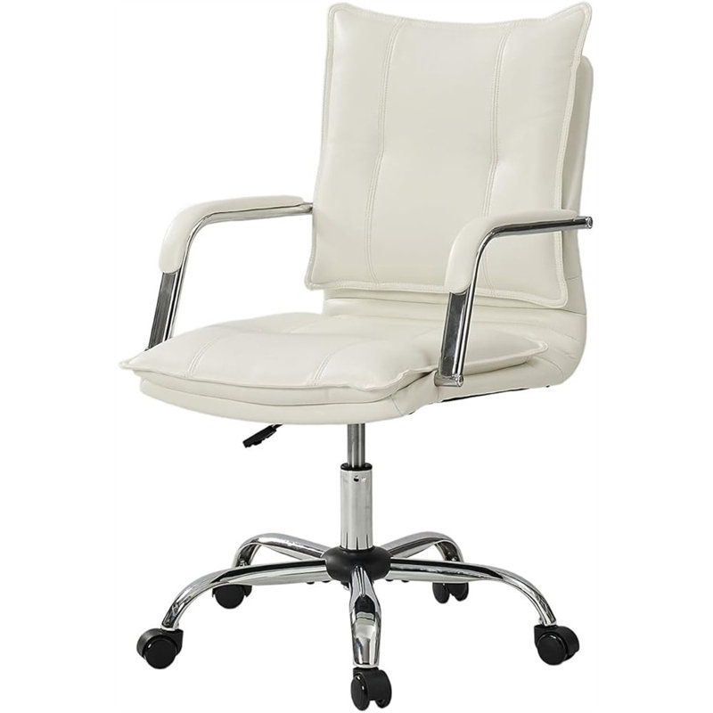 Fauteuil de bureau HULALA Home, Blanc, Silver