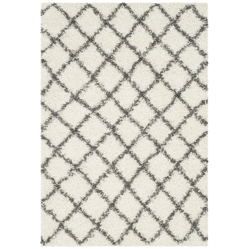 Caro Geometric Hand Woven Area Rug, Rectangle 91 x 152 cm