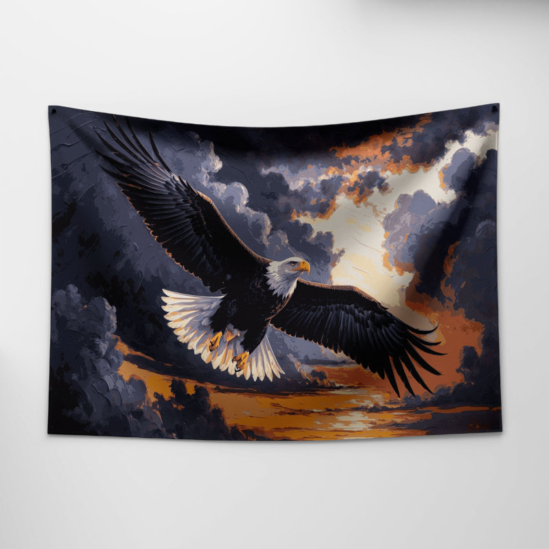Tapisserie murale Aigle à queue d'oiseau, 68 po x 80 po