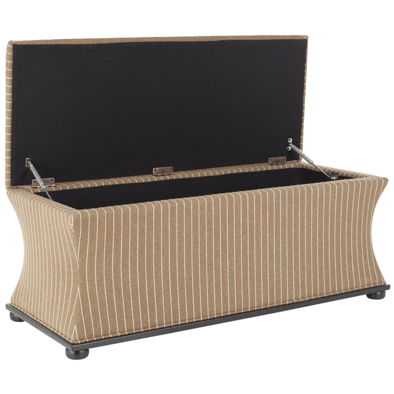Banc de rangement rembourré Maiden, Brun / crème