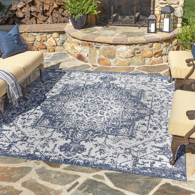 Jill Zarin Dubai Indoor/Outdoor Rug, Carré 10 pi 8 po