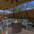 Wicker Fire Pit With Glass Wind Guard