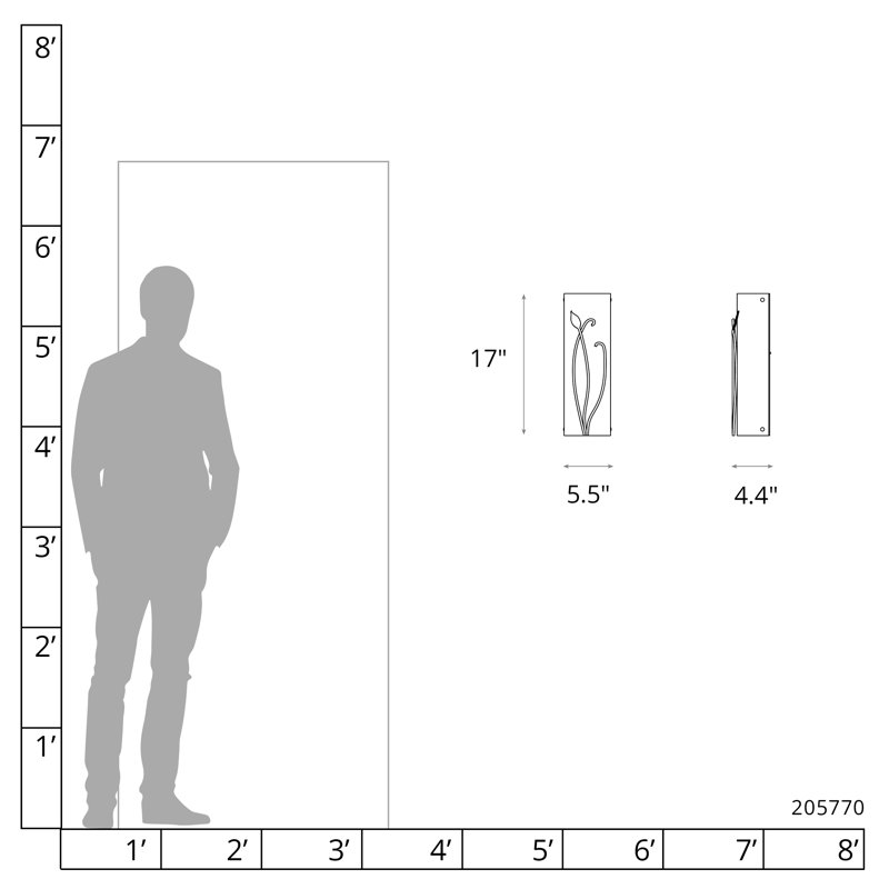 Leaf 2 - Light Flush Mounted Sconce, Bronze, White Art Glass, Right