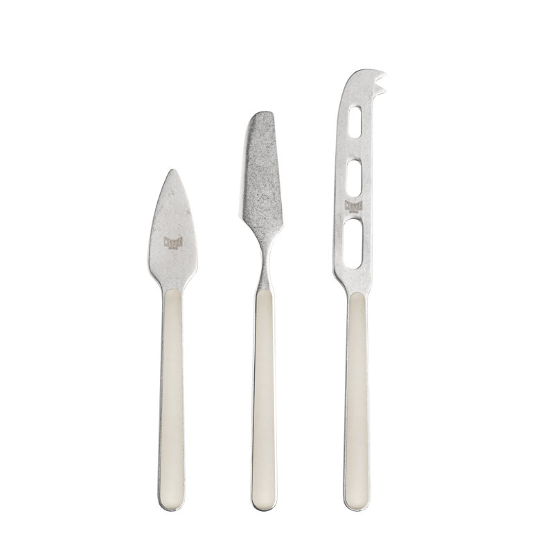 Fantasia Pewter Cheese Knives - 3 Pieces - Light Blue, Turtle-Dove