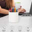 Organisateur de porte-pinceau de maquillage - Support de stylo multifonctionnel rotatif à 360 ° pour bureau, organisateur de bureau polyvalent (blanc)