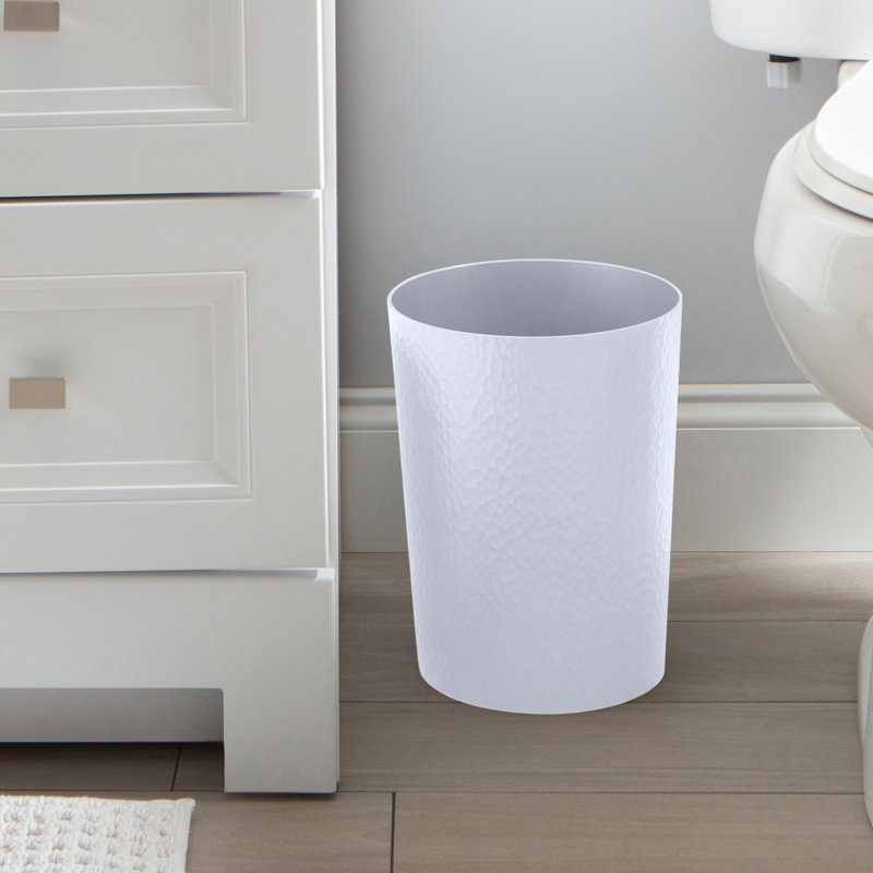 Dajai Plastic Open Waste Basket - 2.6 Gallons, White