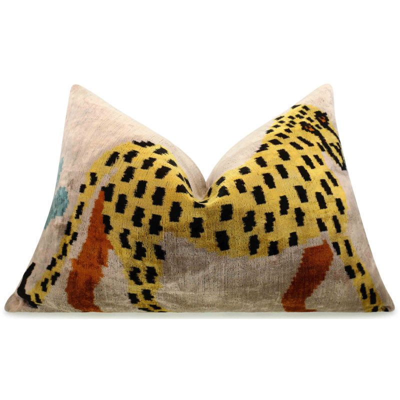 Animal Print Velvet Throw Pillow