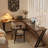 Light-walnut+Black L-Shaped Solid Wood+Iron desk-109556931