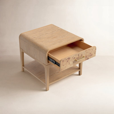 Sixto Burlwood Storage End Table