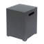 Table d'appoint en fer avec support en fer brun et doré, fabrication thermolaquée, l 15,48 po x P 15,48 po x P 19,86 po