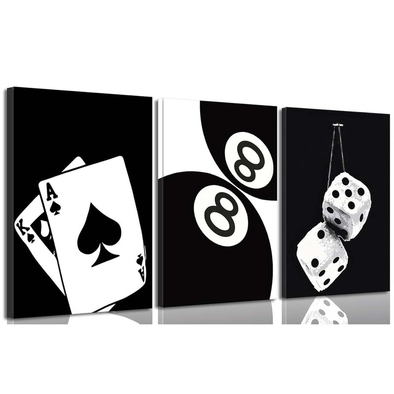 3 Piece Wrapped Canvas Print, 40 cm H x 90 cm W