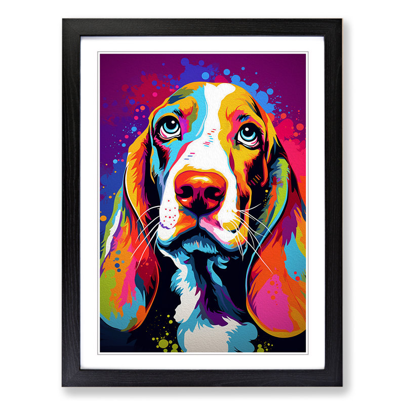 Single Picture Frame Print on Wood, Black Framed, 34cm H x 25cm W
