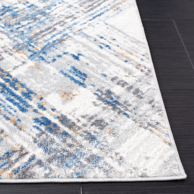 Shivan 100 Performance Geometric Rug, Square 6'7"